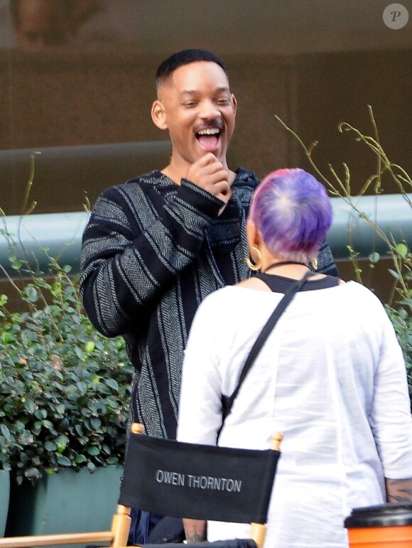 Will Smith et Joel Edgerton sur le tournage de 'Bright' à Los Angeles le 12 novembre 2016