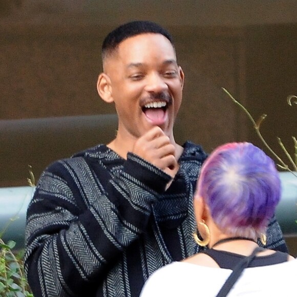 Will Smith et Joel Edgerton sur le tournage de 'Bright' à Los Angeles le 12 novembre 2016