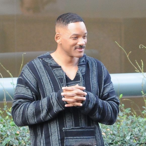 Will Smith et Joel Edgerton sur le tournage de 'Bright' à Los Angeles le 12 novembre 2016