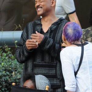Will Smith et Joel Edgerton sur le tournage de 'Bright' à Los Angeles le 12 novembre 2016