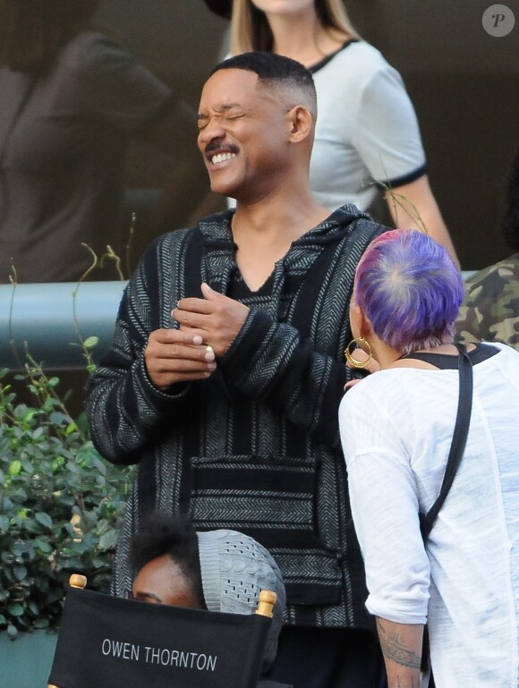 Will Smith et Joel Edgerton sur le tournage de 'Bright' à Los Angeles le 12 novembre 2016