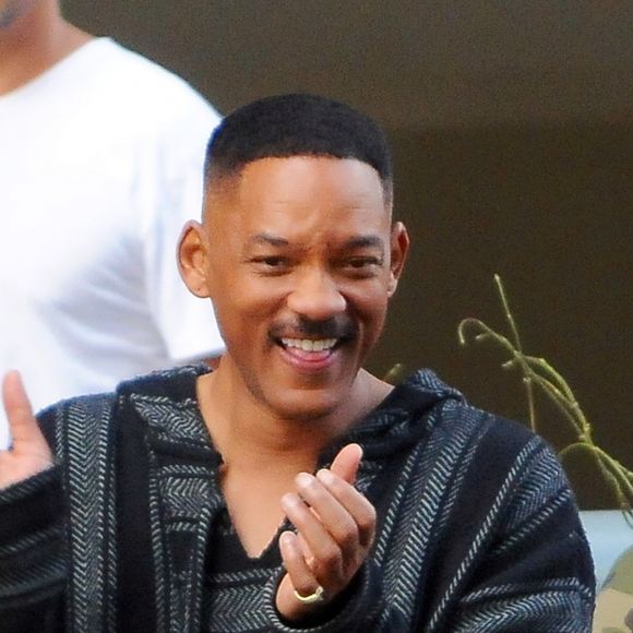 Will Smith et Joel Edgerton sur le tournage de 'Bright' à Los Angeles le 12 novembre 2016