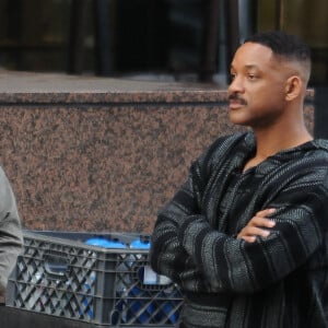 Will Smith et Joel Edgerton sur le tournage de 'Bright' à Los Angeles le 12 novembre 2016