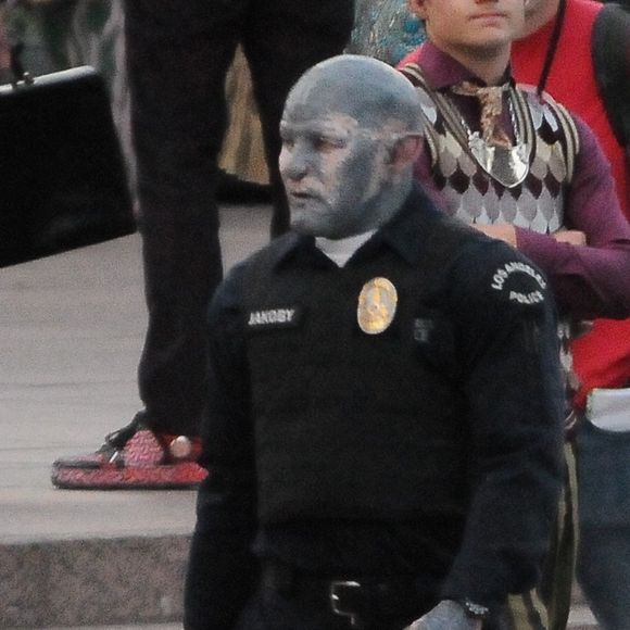 Will Smith et Joel Edgerton sur le tournage de 'Bright' à Los Angeles le 12 novembre 2016