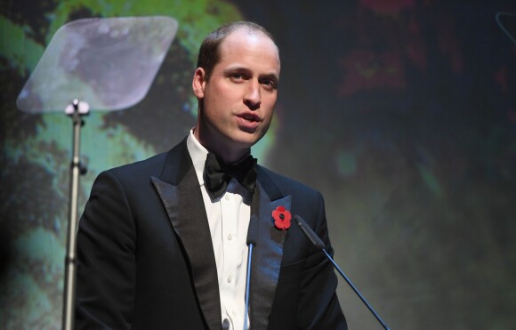 Le prince William, duc de Cambridge  à la Cérémonie des "Evening Standard Theatre Awards" au théâtre Old Vic à Londres, le 13 novembre 2016.