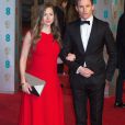 Eddie Redmayne et sa femme Hannah Bagshawe enceinte - 69e cérémonie des British Academy Film Awards (BAFTA) à Londres, le 14 février 2016.