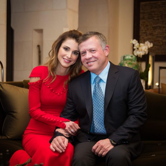 La reine Rania de Jordanie avec son mari le roi Abdullah II. Photo throwback thursday publiée sur Instagram en octobre 2016.