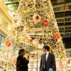 Caroline Receveur à l'illumination du sapin de Noël du Forum des Halles le 16 novembre 2016.