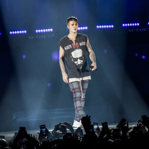 Justin Bieber en concert au Tele2 Arena à Stockholm en Suède le 29 septembre 2016