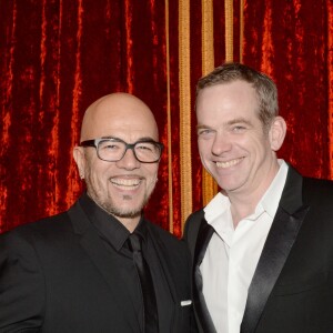 Exclusif - Pascal Obispo et Garou - Inauguration du restaurant péruvien "Manko" de la star mondiale de la cuisine sud-américiane, Gaston Acurio au 15, avenue Montaigne à Paris le 5 février 2016.