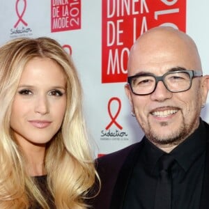 Pascal Obispo et sa femme Julie Hantson - Dîner de la mode 2016 pour le Sidaction au pavillon d'Armenonville à Paris, le 28 janvier 2016. © Rachid Bellak