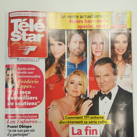 Couverture du Télé Star du 21 novembre 2016.