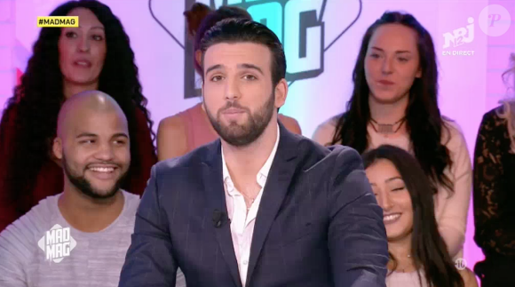Aymeric Bonnery largué en direct dans le "Mad Mag" sur NRJ12. C'était une blague d'Ayem Nour ! Novembre 2016.