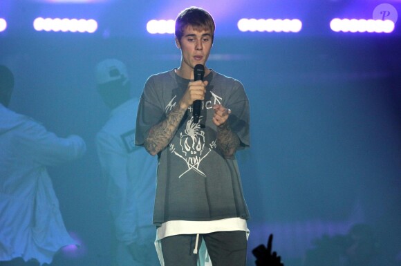 Justin Bieber en concert à Bologne, en Italie, le 19 novembre 2016