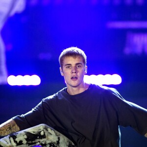 Justin Bieber en concert à Amsterdam dans la cadre de sa tournée "Purpose World Tour". Pays-Bas, le 8 octobre 2016.