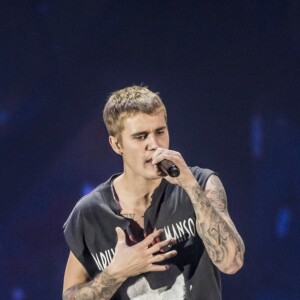 Justin Bieber en concert au Tele2 Arena à Stockholm en Suède le 29 septembre 2016.