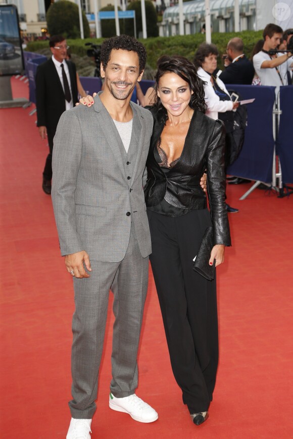 Tomer Sisley et sa compagne Sandra Zeitoun lors de la projection du film 'War dogs'' lors de la cérémonie de clôture du 42ème Festival du cinéma Américain de Deauville, à Deauville, France, le 10 septembre 2016.