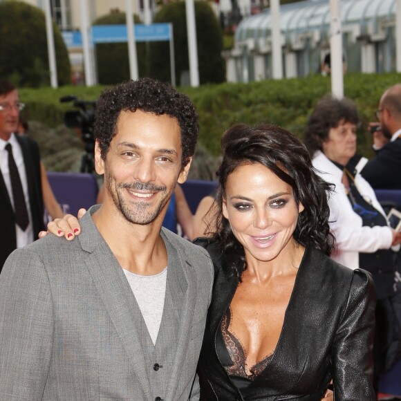 Tomer Sisley et sa compagne Sandra Zeitoun lors de la projection du film 'War dogs'' lors de la cérémonie de clôture du 42ème Festival du cinéma Américain de Deauville, à Deauville, France, le 10 septembre 2016.