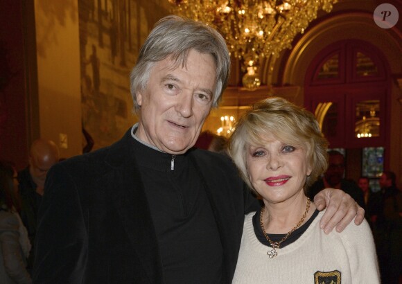 Sophie Darel et son compagnon Jack Anaclet - Soirée des 19e Lauriers de la Radio et de la Télévision à l'Hôtel de Ville de Paris, le 17 février 2014.