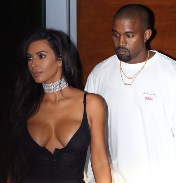 Kim Kardashian et son mari Kanye West se rendent au concert de Kanye à Miami, Floride, Etats-Unis, le 17 septembre 2016.