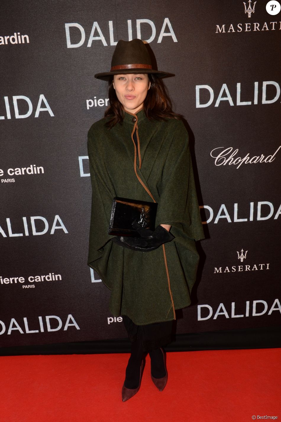 Mylène Jampanoï à l'Avant première du film Dalida à L'Olympia, Paris le