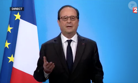François Hollande annonce qu'il renonce à se présenter à la prochaine élection présidentielle depuis une annexe de l'Elysée à Paris, le 1er décembre 2016.