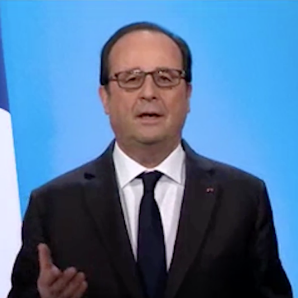 François Hollande annonce qu'il renonce à se présenter à la prochaine élection présidentielle depuis une annexe de l'Elysée à Paris, le 1er décembre 2016.