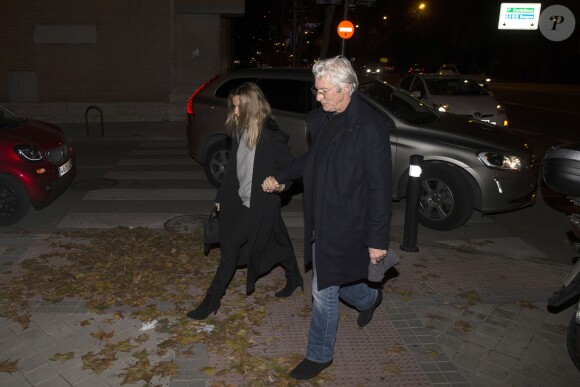 Richard Gere et sa compagne Alejandra Silva assistent aux funérailles de la comtesse de Montarco, Charo Palacios à Madrid. Le 1er décembre 2016.