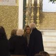 Richard Gere et sa compagne Alejandra Silva assistent aux funérailles de la comtesse de Montarco, Charo Palacios à Madrid. Le 1er décembre 2016.