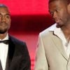 50 Cent et Kanye West en shooting pour Rolling Stone. 2007.
