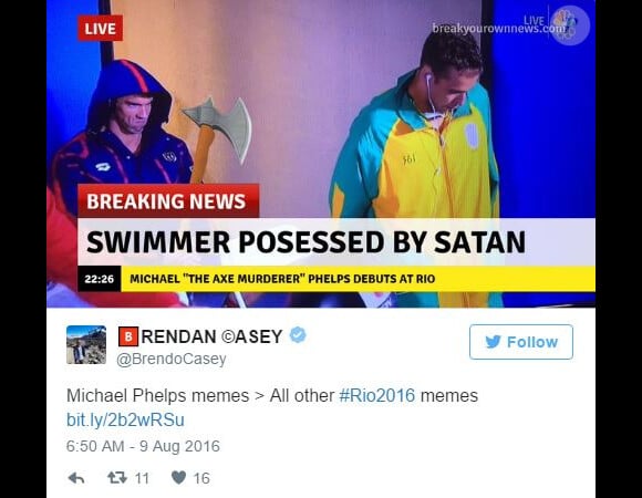 Michael Phelps est devenu un mème lors des JO de Rio en août 2016.