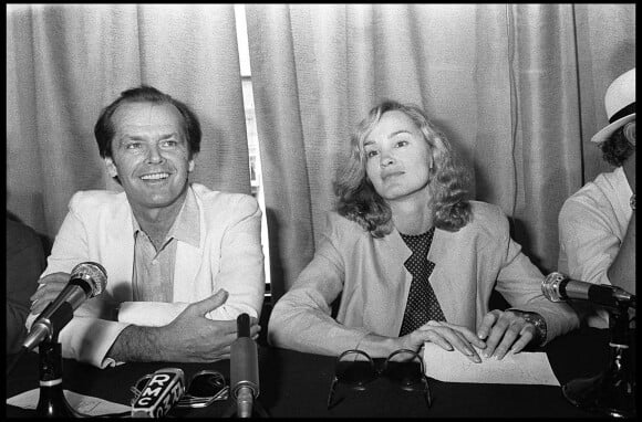 Jack Nicholson en conférence de presse avec Jessica Lange lors du Festival de Cannes 1981