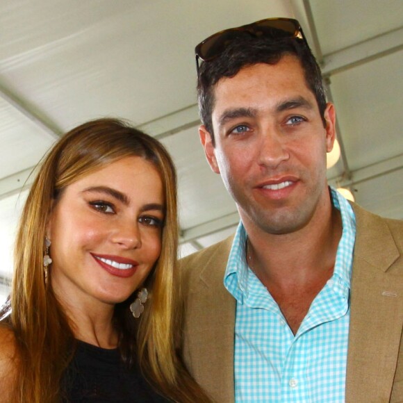 Sofia Vergara et son fiancé Nick Loeb au "Hampton Classic Horse Show". Le 24 mai 2014