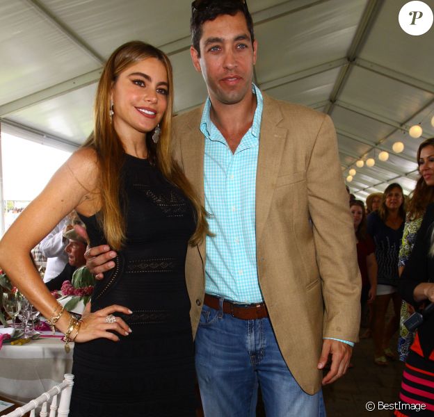 Sofia Vergara et son fiancé Nick Loeb au "Hampton Classic Horse Show". Le 24 mai 2014