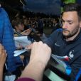 Hugo Lloris - Sortie en public pour l'équipe de France de football à l'hippodrome de Vincennes le 27 mai 2016.