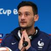 Hugo Lloris - Conférence presse de l'équipe de France à Rio de Janeiro au Brésil avant leur rencontre contre l'Allemagne an quart de finale de la coupe du monde.