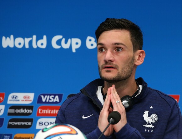 Hugo Lloris - Conférence presse de l'équipe de France à Rio de Janeiro au Brésil avant leur rencontre contre l'Allemagne an quart de finale de la coupe du monde.