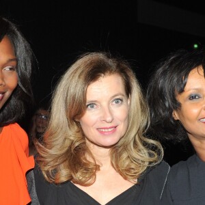Kareen Guiock, Valérie Trierweiler et Safia Otokore - Soirée de levée de fond "Ne les oublions pas" lors du dîner de gala caritatif "Action contre la faim" au salon d'honneur du Grand Palais à Paris le 20 novembre 2013.