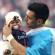 Javier Pastore et sa fille Martina - Le PSG remporte la coupe de la ligue face à Lille au Stade de France à Paris, le 23 avril 2016.