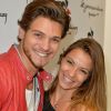 Rayane Bensetti et sa compagne Denitsa Ikonomova - Inauguration de la nouvelle boutique du coq sportif à Saint Germain à Paris le 21 septembre 2016. © Coadic Guirec/Bestimage