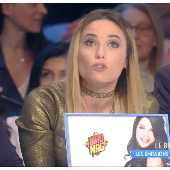 Capucine Anav dézingue le "Mad Mag" dans "Touche pas à mon poste" sur C8. Le 13 décembre 2016.