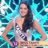 Miss Tahiti : Vaea Ferrand - Les cinq finalistes défilent en tenue de fée de Noël. Concours Miss France 2017. Sur TF1, le 17 décembre 2016. 