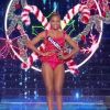 Miss Guadeloupe : Morgane Thérésine - Les cinq finalistes défilent en tenue de fée de Noël. Concours Miss France 2017. Sur TF1, le 17 décembre 2016. 