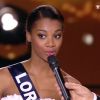 Miss Lorraine : Justine Kamara - Les cinq finalistes en interview. Concours Miss France 2017. Sur TF1, le 17 décembre 2016. 