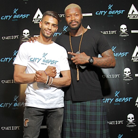 Exclusif - Brahim Zaibat, Djibril Cissé - Inauguration du nouveau complexe de sports et de danse "Pleyel City Beast" à Saint Ouen le 7 juin 2016.