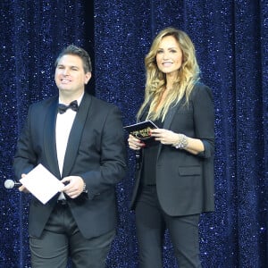 Jeremy Urbain, Adriana Karembeu lors de la finale de la 13ème édition Top Model Belgium 2017 au Lido à Paris le 18 Décembre 2016. © Marc Ausset-Lacroix /Bestimage