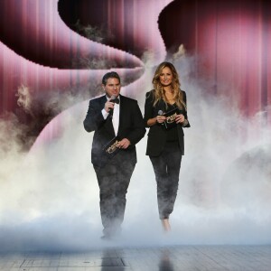 Jeremy Urbain, Adriana Karembeu  lors de la finale de la 13ème édition Top Model Belgium 2017 au Lido à Paris le 18 Décembre 2016. © Marc Ausset-Lacroix /Bestimage