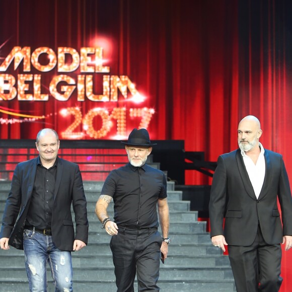 Jeremy Urbain, Adriana Karembeu, Philippe Doignon, Gaetan Caputo, Franck Duez lors de la finale de la 13ème édition Top Model Belgium 2017 au Lido à Paris le 18 Décembre 2016. © Marc Ausset-Lacroix /Bestimage