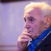 Charles Aznavour à la Cérémonie de remise du prix Nikos Gatsos 2016, attribué à Charles Aznavour à l'ambassade de Grèce à Paris le 19 décembre 2016. © Cyril Moreau/Bestimage
