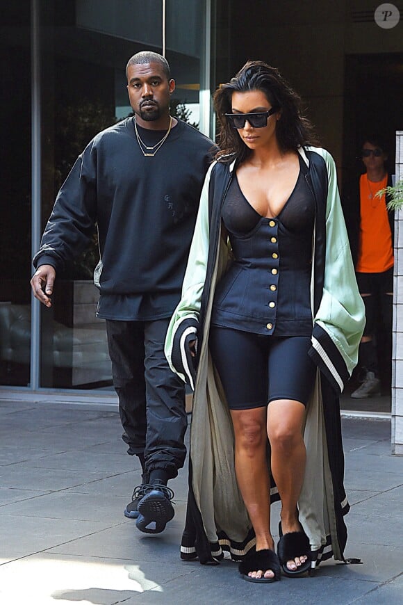 Kanye West et Kim Kardashian à New York, le 30 août 2016.